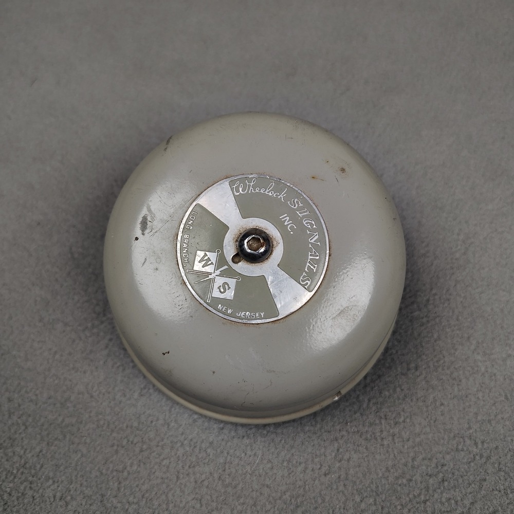 Vintage Wheelock‎ Bell Signal Engineering Alarm Gray USA Heavy Duty Untested